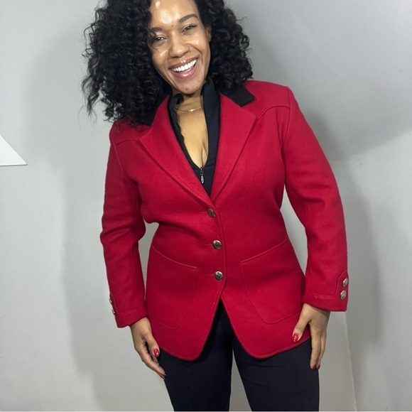 NWT Vintage Red Blazer Jacket Made in Albuquerque Southwestern Western Pioneer - Picture 1 of 14